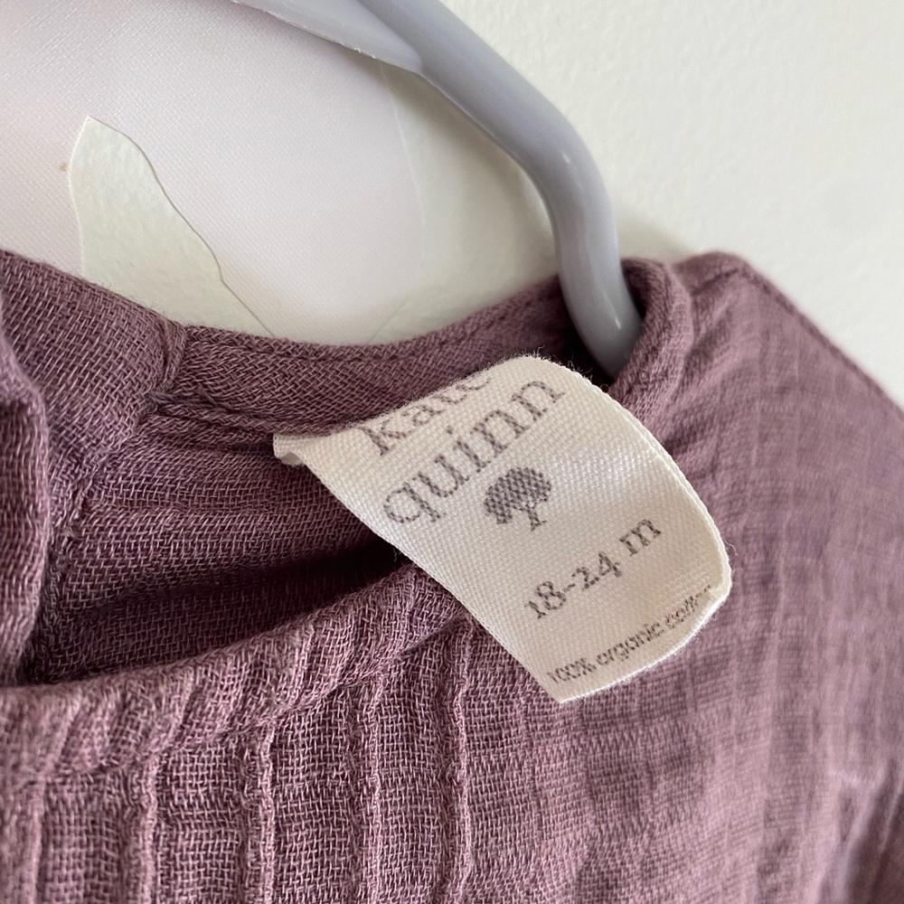 Kate Quinn long sleeve pintuck bow bubble bodysuit  18-24m - Picture 3 of 7